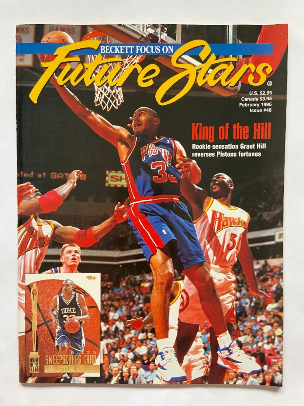 Beckett Basketball Card Magazine February 1995 Issue #46 Grant Hill Cover